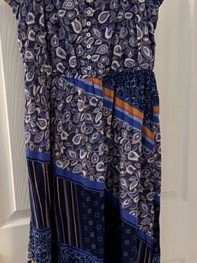 aerie patchwork boho dress - large - nwt